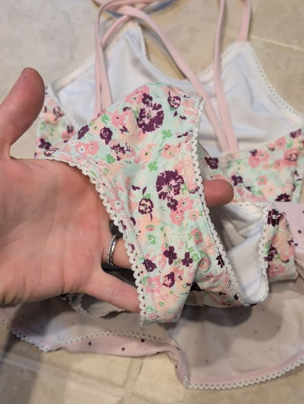 SweetHoney One Piece Floral Polka Dot Swim dress
